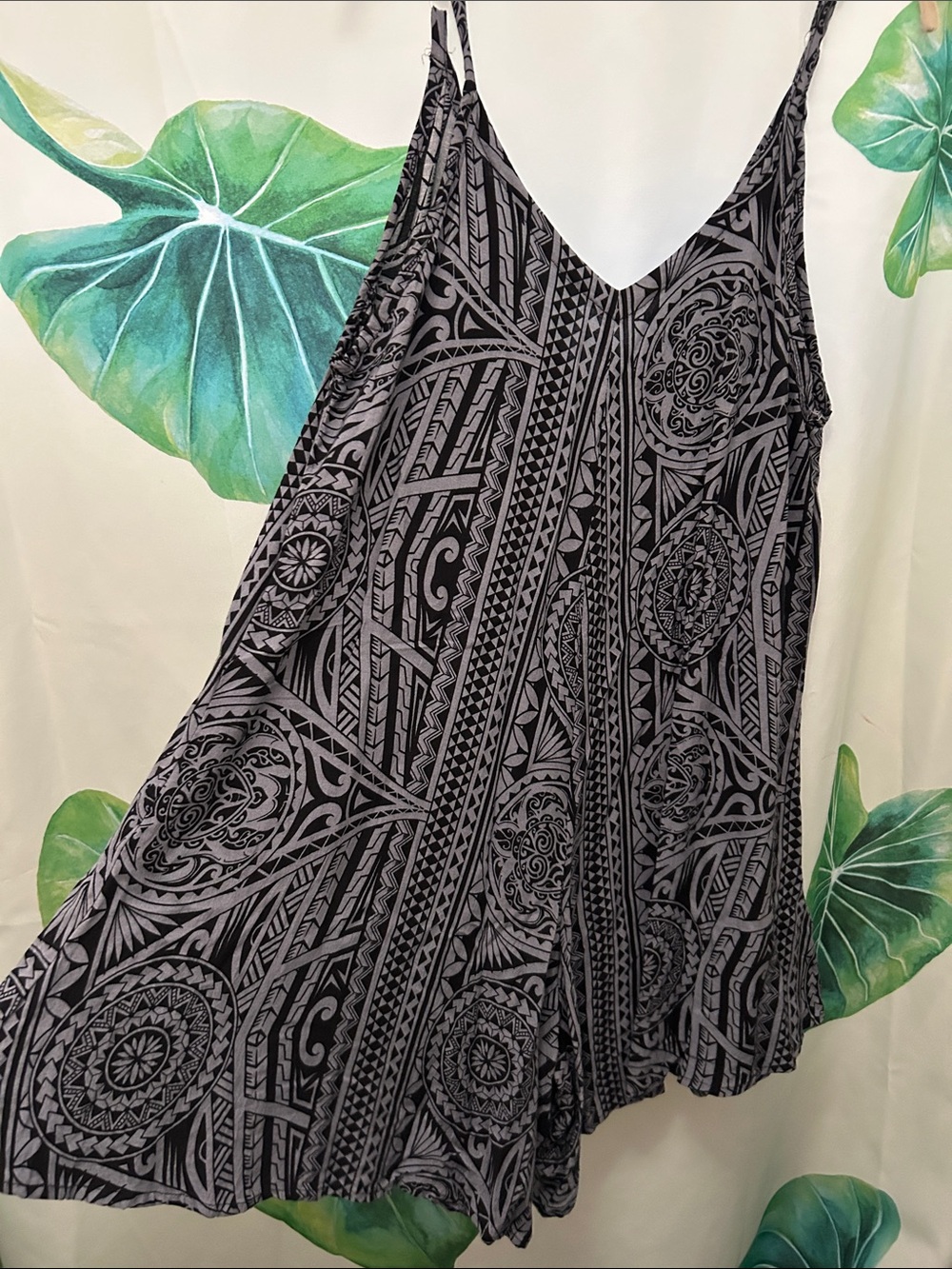 Hula Bay Black & Gray V-Neck Women's Romper